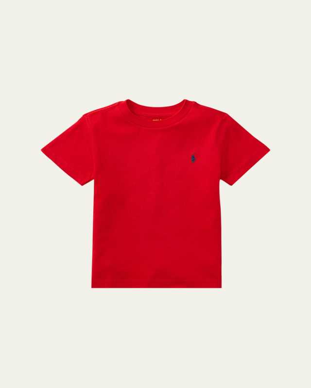 Boy's Cotton Jersey Crewneck Tee, Size 2-7